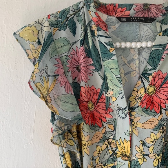 Zara Floral Button Up Tunic Dress - Picture 6 of 12